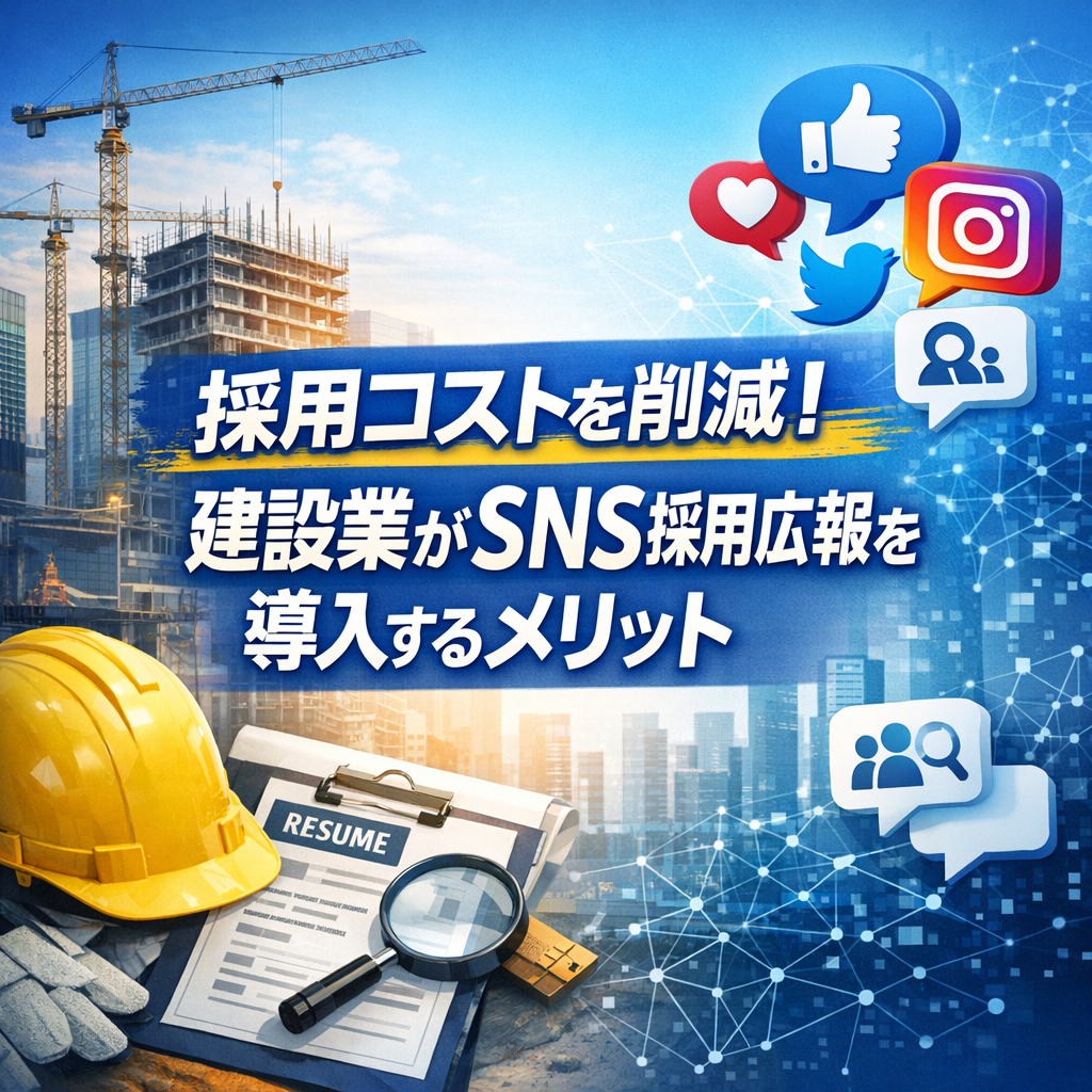 採用コストを削減!建設業がSNS採用広報を導入するメリット