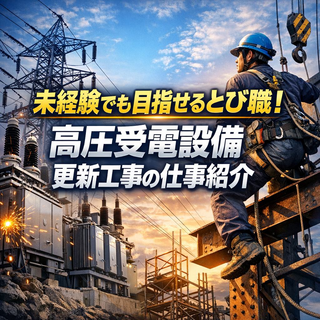 未経験でも目指せるとび職！高圧受電設備更新工事の仕事紹介