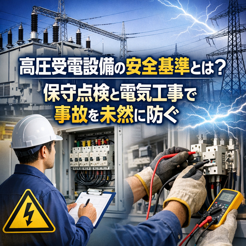 高圧受電設備の安全基準とは?保守点検と電気工事で事故を未然に防ぐ